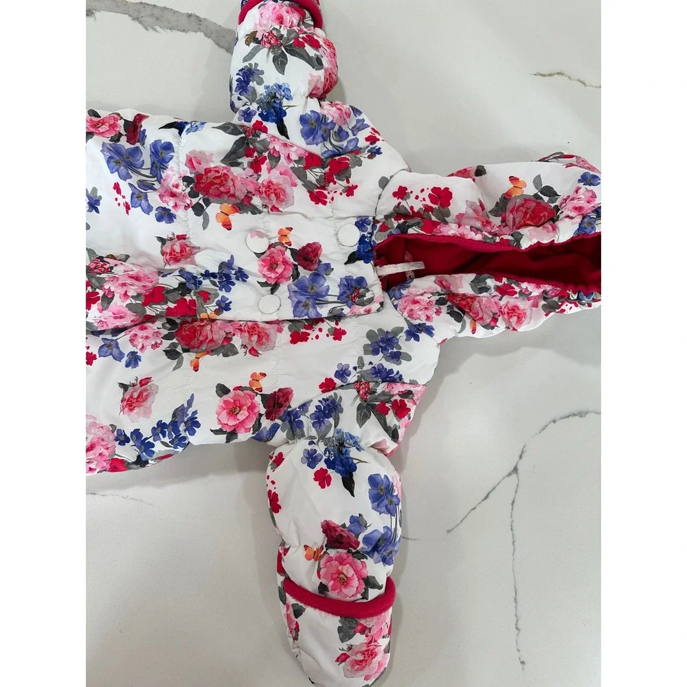 1881 by S Rothschild Baby‎ Girls Floral Snowsuit Bunting 12 Months